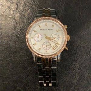 Michael Kors three toned watch